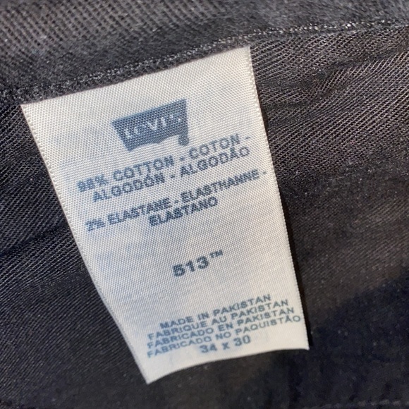 Men's Levi’s 513 black size 34/30 jeans - Picture 2 of 6